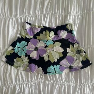 Floral ESPIRT M Beach Swimwear Mini Skirt